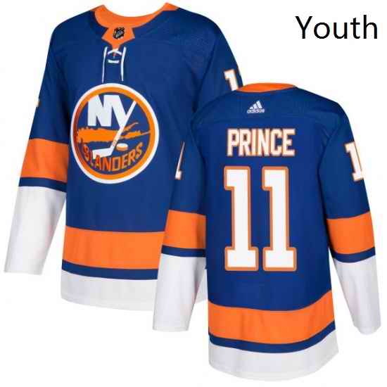 Youth Adidas New York Islanders 11 Shane Prince Authentic Royal Blue Home NHL Jersey